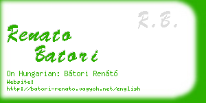 renato batori business card